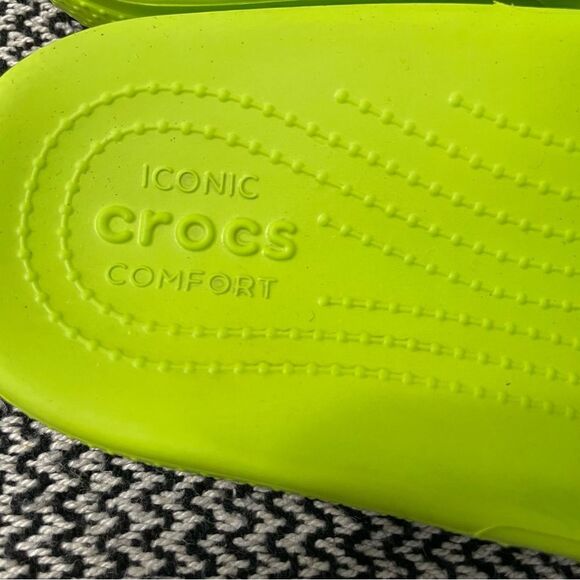 Crocs Classic Green Slide Sandals Sz-9Men/11Women - Picture 5 of 8